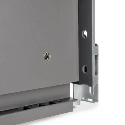 Emuca Tiroir extérieur Vertex avec réglages 3D hauteur 178mm, 40kg, épaisseur de panneau de 18mm, profondeur 450mm, Acier, Gris