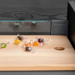 Emuca tiroir Extérieur Vertex 40kg côtés en verre 93mm de haut, 500mm de profondeur, Acier & Aluminium et Verre, Gris Anthracite