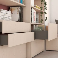 Emuca Tiroir extérieur Vertex avec réglages 3D hauteur 93mm, 60kg, profondeur 500mm, acier, Gris antracite