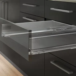 Emuca Tiroir extérieur Vertex 40kg hauteur 93mm, profondeur 550mm, Acier, Gris antracite