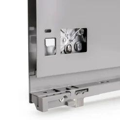 Emuca Tiroir extérieur Vertex avec réglages 3D hauteur 131mm, 40kg, profondeur 400mm, Acier, Peint en aluminium