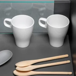 Emuca Tiroir Extérieur Vertex 40kg côtés en verre 131mm de haut, 450mm de profondeur, Acier & Aluminium et Verre, Gris Anthracite