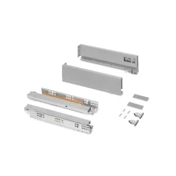 Emuca Tiroir extérieur Vertex 40kg hauteur 93mm, profondeur 350mm Acier, Gris peint