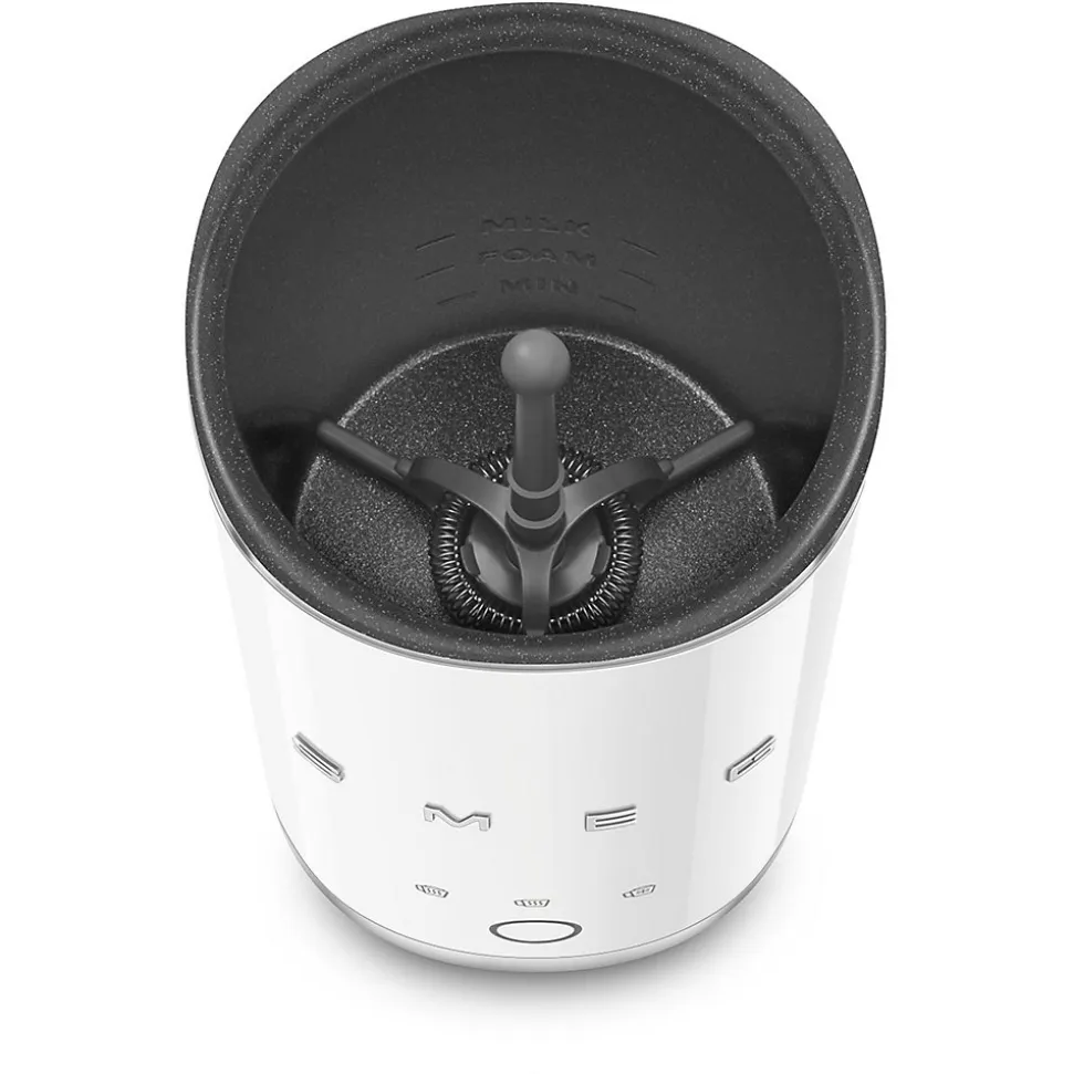 Emulsionneur de lait 500w 0.12 / 0.18l blanc Smeg MFF02WHEU années 50