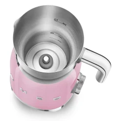 Emulsionneur de lait 500w 0.6l rose Smeg MFF11PKEU années 50