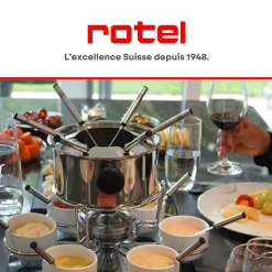 Ensemble à fondue bourguignonne pour 6 personnes, diamètre 17 cm Rotel Swiss Tradition
