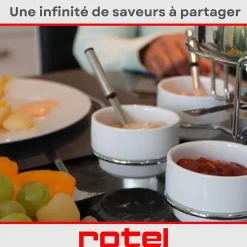Ensemble à fondue bourguignonne pour 6 personnes, diamètre 17 cm Rotel Swiss Tradition