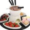 Ensemble à fondue en céramique 300 ml avec plateau