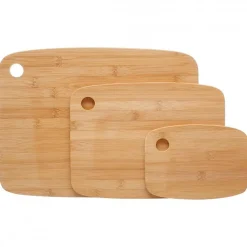 Ensemble 3 planches à découper en bambou