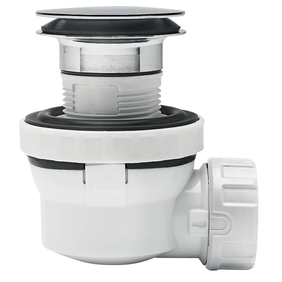 Ensemble bonde et siphon de lavabo Quick-Clac Wirquin Nano 6.7 Sortie Ø32 mm - 1/4 de tour