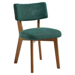 Ensemble de 2 chaises de salle à manger,style milieu du siècle,pieds en bois massif,assise rembourrée en tissu