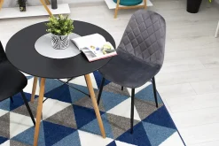 Ensemble de 4 chaises Valora DAPI en velours gris foncé comYERRable