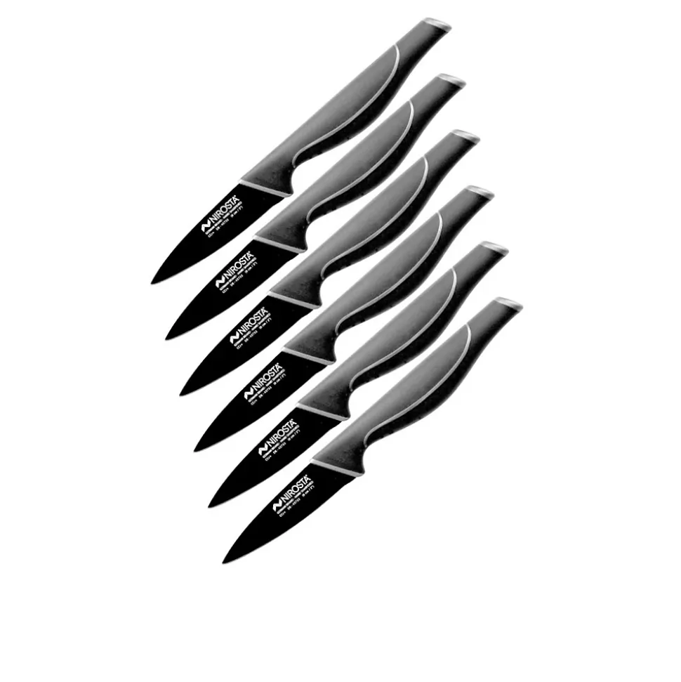 Ensemble de 6 Couteaux à légumes 20 cm Nirosta Black Edition