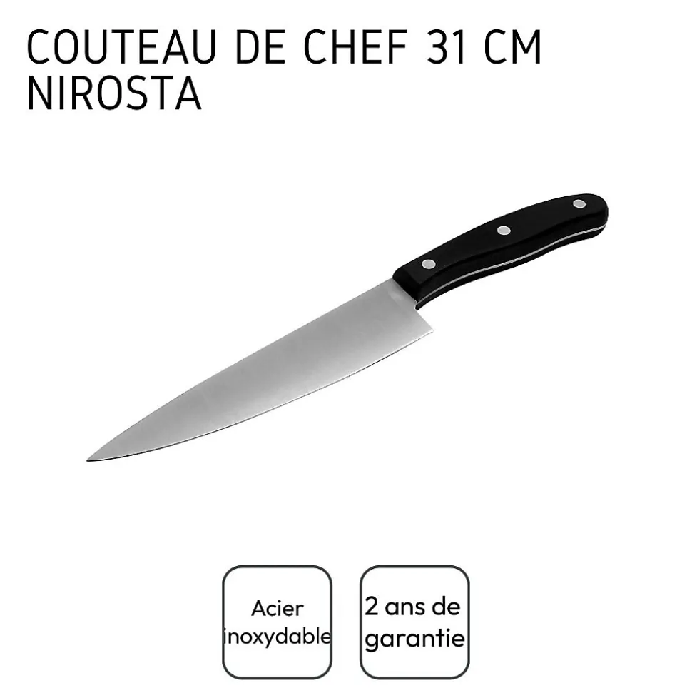 Ensemble de 2 Couteaux de cuisine 31 cm Nirosta Chef FIT