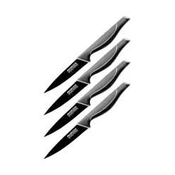 Ensemble de 4 Couteaux de cuisine cranté Nirosta Black Edition