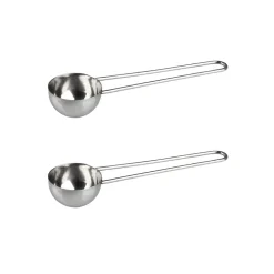 Ensemble de 2 Cuillères doseuse à café inox environ 8gr Fackelmann Petit Déjeuner