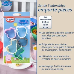Ensemble de 5 emporte-pièces pour enfants Dr. Oetker Peppa Pig