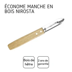 Ensemble de 4 Eplucheurs Econome Nature 16 cm Nirosta