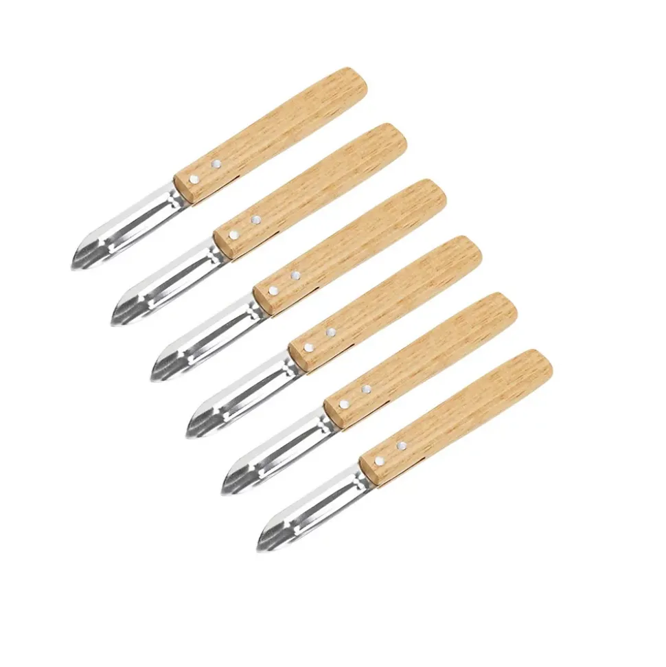 Ensemble de 6 Eplucheurs Econome Nature 16 cm Nirosta