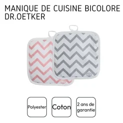 Ensemble de 2 Maniques de cuisine Dr Oetker