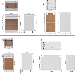 Ensemble de 8 meubles de cuisine 