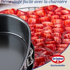 Ensemble de 2 Moules à charnière en forme de cœur 25 cm Dr. Oetker