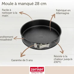 Ensemble de 2 Moules à manqué à charnière 28 cm Zenker Black Metallic