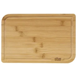 Ensemble de 2 planches à découper avec rigole récupératrice en bambou