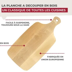 Ensemble de 4 Planches à découper en bois 38 x 18 cm Fackelmann Wood Edition