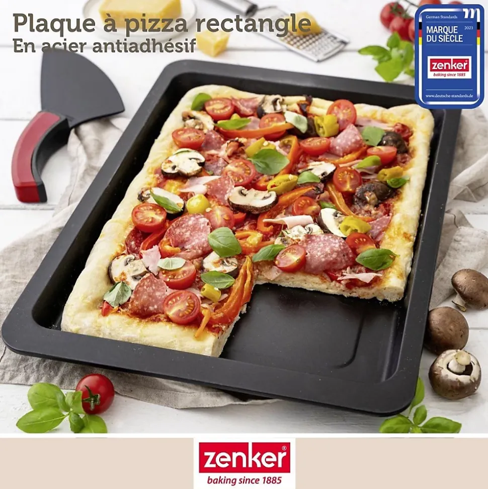 Ensemble de 2 Plaques à pizza rectangulaire 42 x 29 cm Zenker Spécial Countries