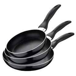 Ensemble de 3 poeles a frire San Ignacio Navy Black 16-20-24cm avec ustensiles de cuisine