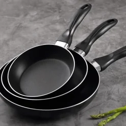 Ensemble de 3 poeles a frire San Ignacio Navy Black 16-20-24cm avec ustensiles de cuisine