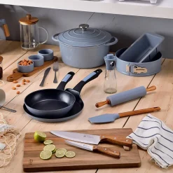 Ensemble de 3 poeles a frire Bergner Optimum Plus 18-22-26cm avec moules a four