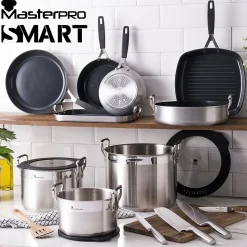 Ensemble de 3 poeles a frire San Ignacio Jolie 20-24-28cm avec ustensiles de cuisine