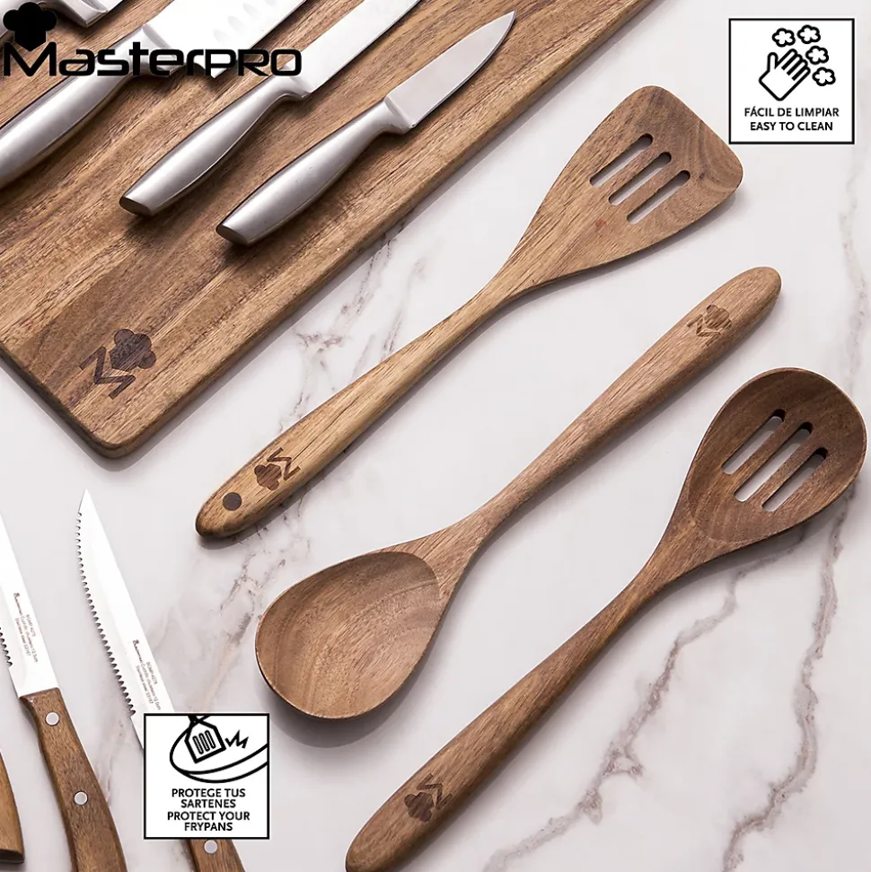 Ensemble de 3 poeles a frire San Ignacio Jolie 20-24-28cm avec ustensiles de cuisine