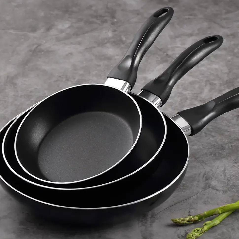 Ensemble de 3 poeles a frire San Ignacio Navy Black 16-20-24cm avec récipient hermétique