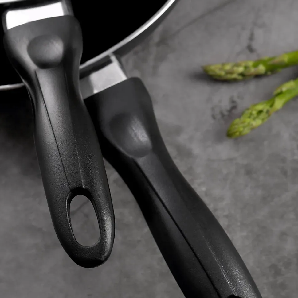 Ensemble de 3 poeles a frire San Ignacio Navy Black 16-20-24cm avec récipient hermétique