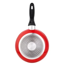 Ensemble de 3 poeles a frire San Ignacio Navy Red 16-20-24cm avec couverts