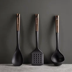 Ensemble de 3 poeles a frire San Ignacio Navy Red 16-20-24cm avec ustensiles de cuisine