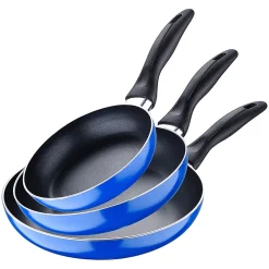 Ensemble de 3 poeles a frire San Ignacio Navy Paradise 16-20-24cm avec ustensiles de cuisine