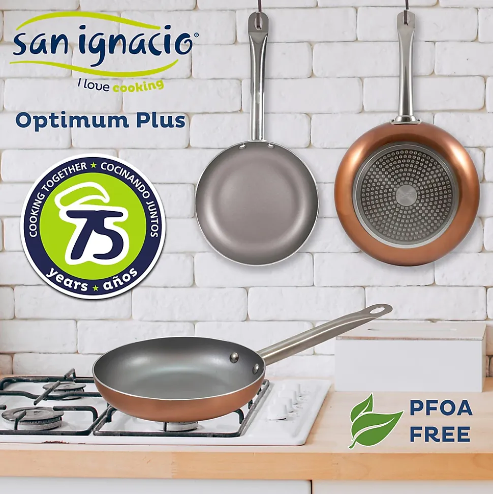 Ensemble de 3 poeles a frire Bergner Optimum Plus 18-22-26 cm avec couverts