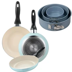 Ensemble de 3 poeles a frire San Ignacio 16-20-24cm avec moules a four