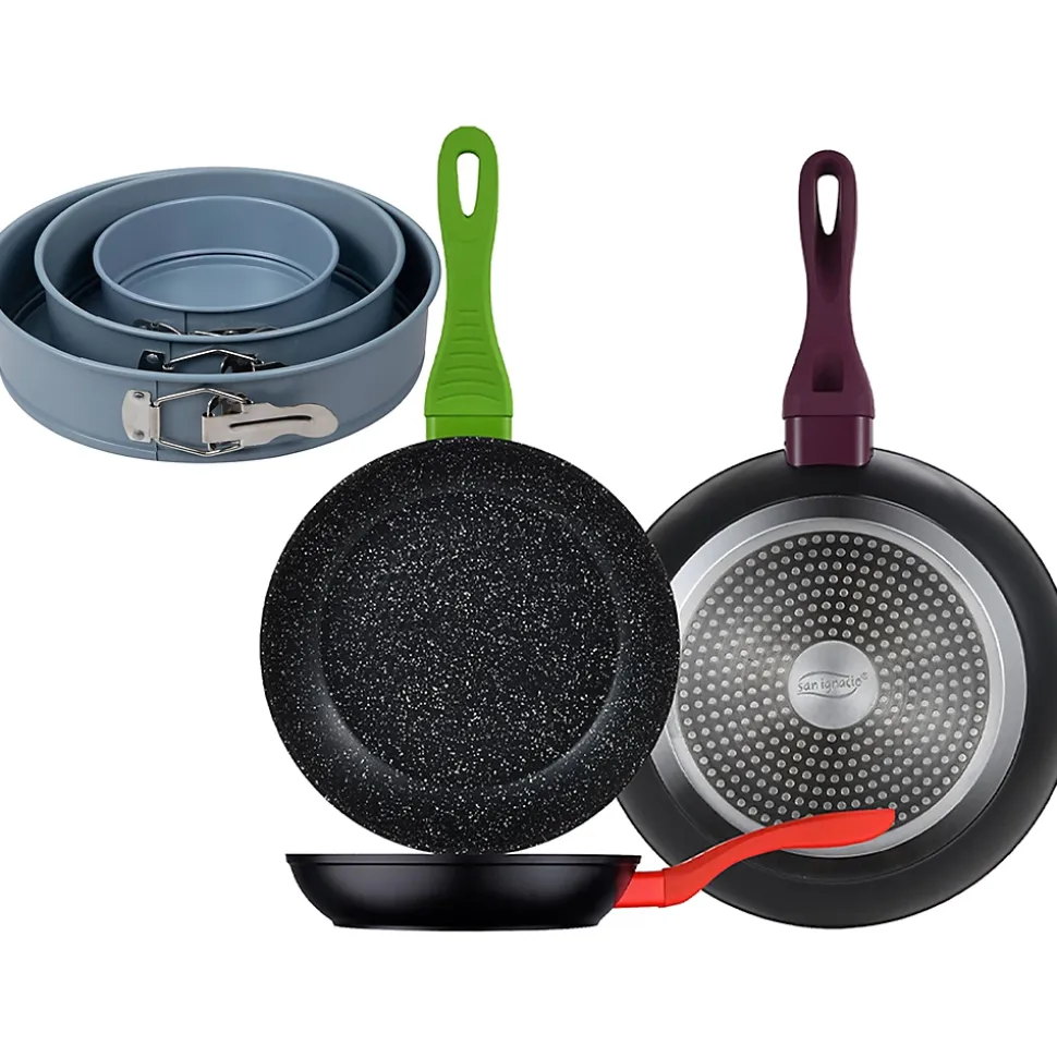 Ensemble de 3 poeles a frire San Ignacio Jolie 20-24-28cm avec moules a four