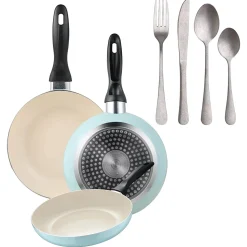 Ensemble de 3 poeles San Ignacio 16-20-24cm avec couverts