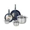 Ensemble de 2 Poêles de cuisson 24 et 28 cm et 3 faitouts 12, 14 et 24 cm Elo Prima Brillant