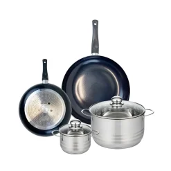 Ensemble de 2 Poêles de cuisson 24 et 32 cm et 2 faitouts 14 et 24 cm Elo Prima Brillant
