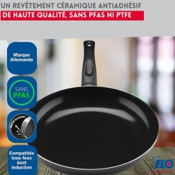 Ensemble de 2 Poêles de cuisson 24 et 32 cm et 2 faitouts 14 et 24 cm Elo Prima Brillant