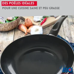 Ensemble de 2 Poêles de cuisson 20 et 28 cm et 3 faitouts 12, 14 et 16 cm Elo Prima Brillant