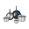 Ensemble de 2 Poêles de cuisson 20 et 24 cm et 3 faitouts 12, 14 et 20 cm Elo Prima Brillant