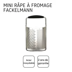 Ensemble de 2 Râpes à fromage inox 2 en 1 de 22 cm Fackelmann